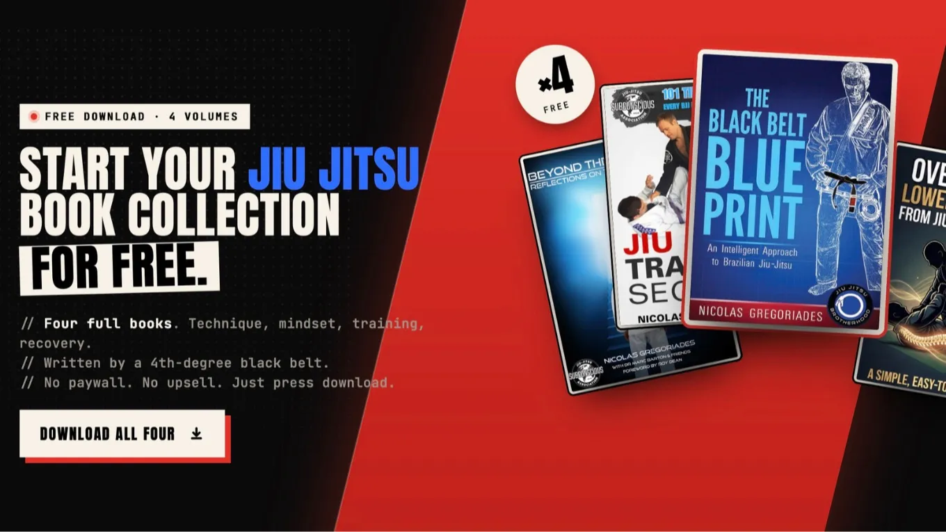Four free jiu-jitsu books by Nic Gregoriades